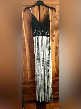 Vintage Target Tie Dye Crochet Top Maxi Dress Size S